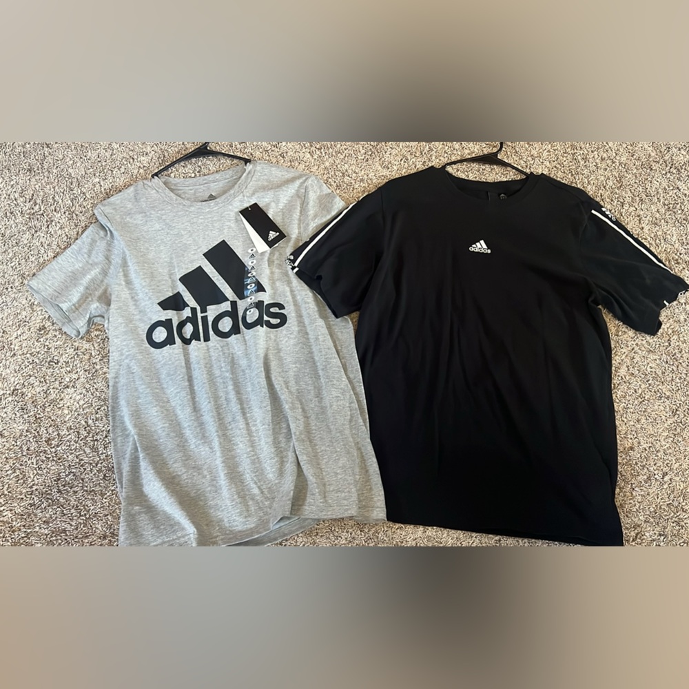 Men’s Adidas Gray and Black T-Shirts set of 2